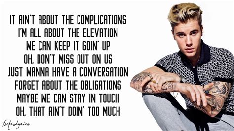 company song lyrics justin bieber